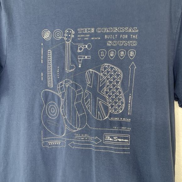 Ben Sherman "Built for the Sound" Blue Tee Men's Size L, Summer, Spring, Classic - Picture 2 of 7